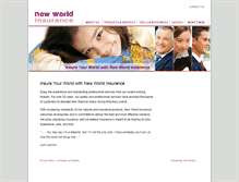 Tablet Screenshot of neworldinsure.com